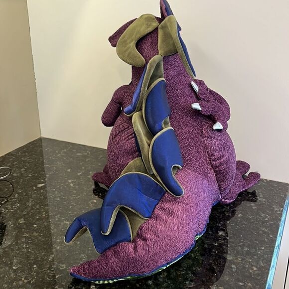 Purple Dragon large Plush Stuffed animal Toy ,Manhattan Toys. Size 13” - Picture 5 of 10